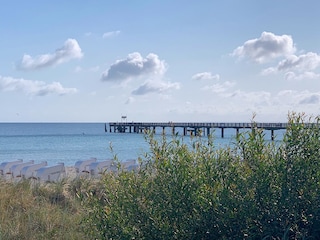 Ostseebad Boltenhagen, Blick über Düne zur Seebrücke