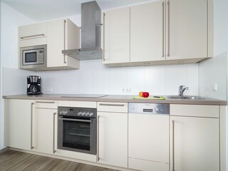 Meeresbrise, Ferienwohnung 09, moderne Küchenzeile