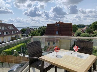 Meeresbrise, Ferienwohnung 09, Balkon mit Seeblick