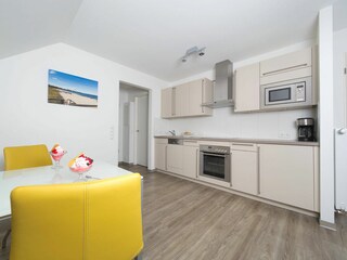 Meeresbrise, Ferienwohnung 10, Essbereich und Küche