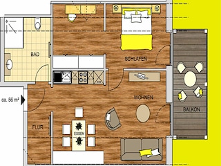 Meeresbrise, Ferienwohnung 10 - Grundriss