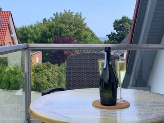 Meeresbrise, Ferienwohnung 10, Balkon Richtung Westen