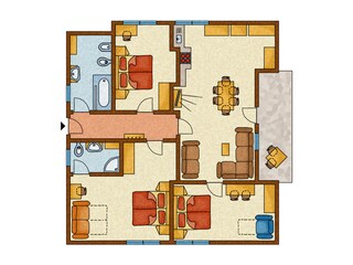 Apartamento de vacaciones Kiens Plano de planta 11