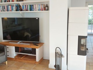 Wohnzimmer mit Kaminofen