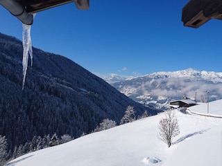 Ausblick auf das Skigebiet von Kaltenbach