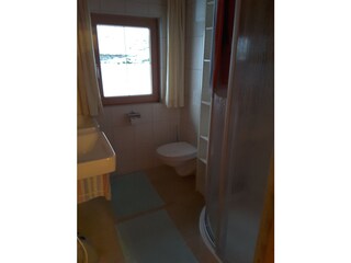 Bad mit Dusche/WC/Doppelwaschbecken