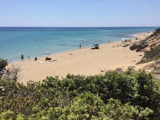 Hausstrand im Juli