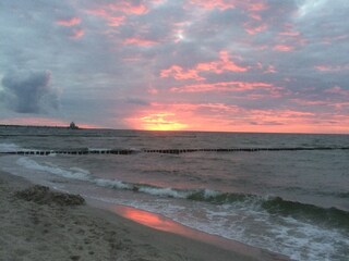 Sonnenuntergang Nähe Seebrücke