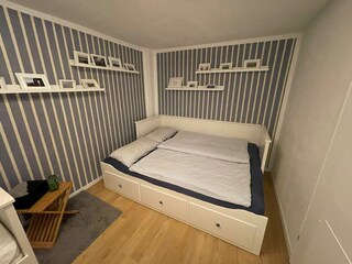 … die Betten als Doppelbett...