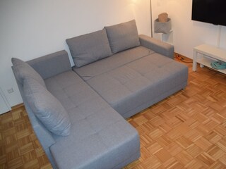 Sofa pulled out