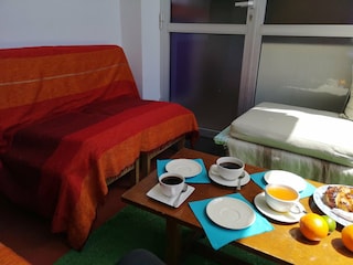 Breakfast corner on the rooftop terrace