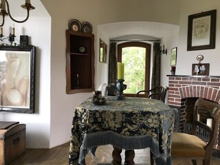 Blick ins romantischeTurmzimmer