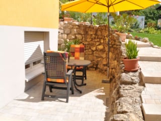 Terrasse der Ferienwohnung