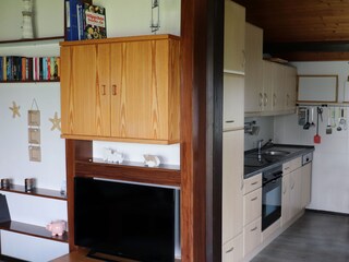 Wohnzimmer/Küche Kochzeile