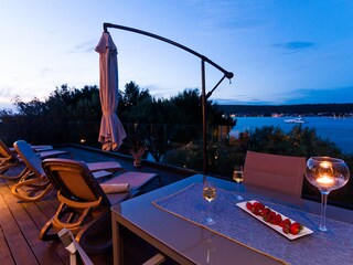 Balcony with outdoor furniture