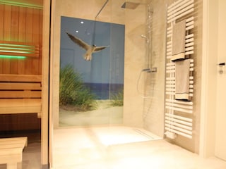 Bodengleiche Dusche und Sauna