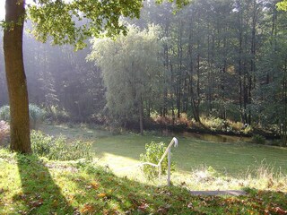 Blick auf die Luhe von der  Terrasse