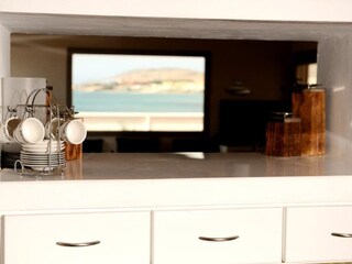 View from the kitchen to the living room