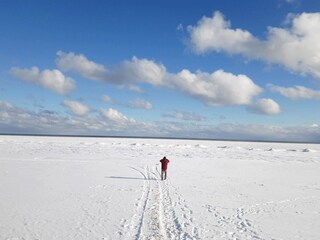 Im Winter hat man den Strand fast für sich allein