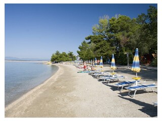 Sandstrand unten Hotel Omorika