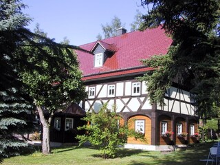 Ferienhaus Birkeneck - Blick vom Teich