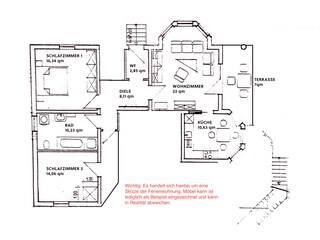 Grundriss der Wohnung