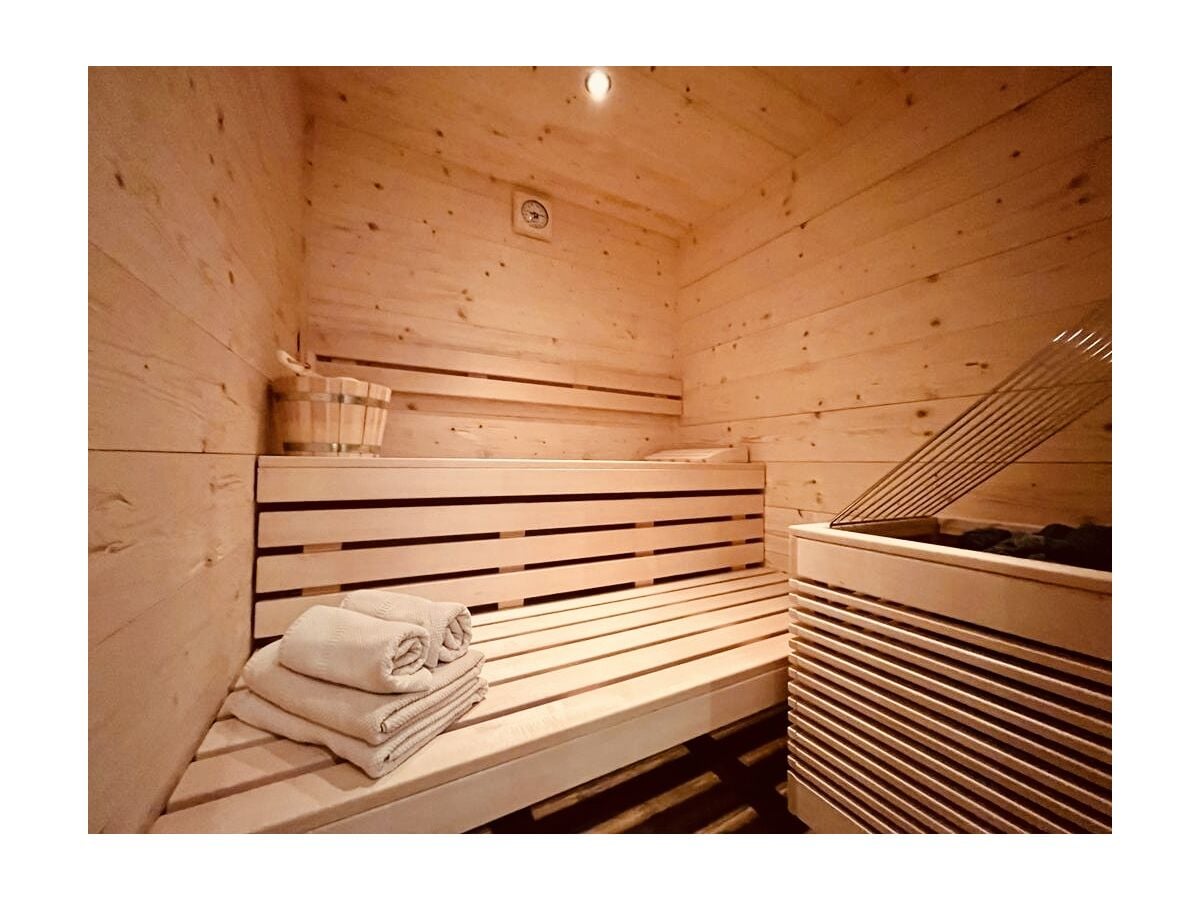 Private finnische Sauna direkt im Apartment