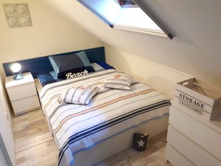 Bedroom 3 with 140 x 200 queen-sized bed and TV