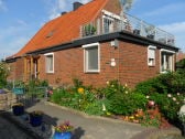 Unser Haus mit Blick auf die Dachterrasse