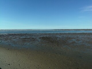 Blick über das Watt nach Baltrum
