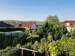 Blick von der Dachterrasse in die Stadt