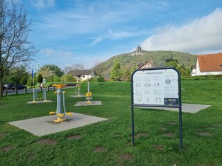 Fitness-Parcours in 500 mit Entfernung