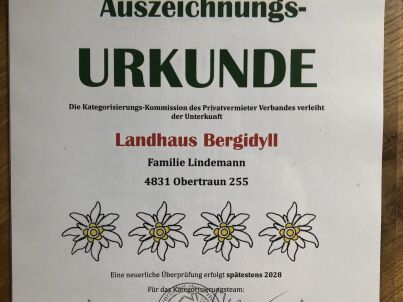 Firma LANDHAUS   BERGIDYLL * * * *  A-4831 Obertraun/SalzkammergutFamilie Lindemann