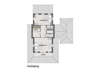 Villa Kamperland Plano de planta 22