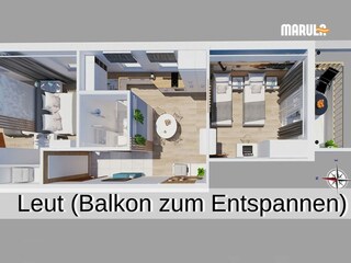 Vakantieappartement Zaostrog Grondplan 53