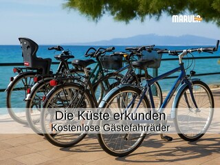 Explore the coast on free bikes