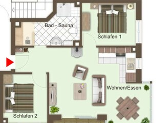 Vakantiehuis Nordhorn Grondplan 28