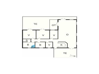 Vakantiehuis Uslev Grondplan 9