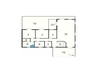 Vakantiehuis Uslev Grondplan 8
