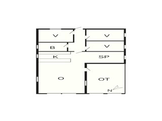 Vakantiehuis Bogø Grondplan 24