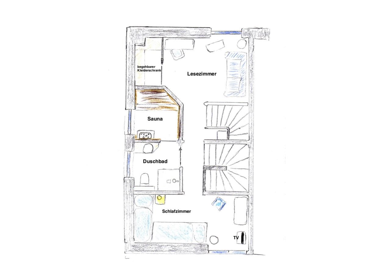 Grundriss Ferienhaus Windflüchter OG