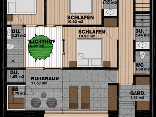 Appartamento per vacanze Bramberg am Wildkogel Pianta del piano 22