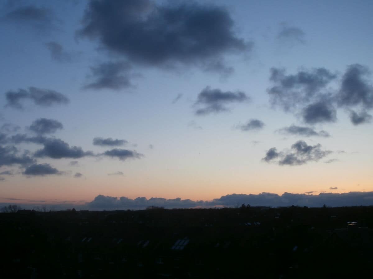 Sonnenuntergang vom Balkon