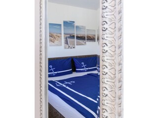 Blick ins Schlafzimmer