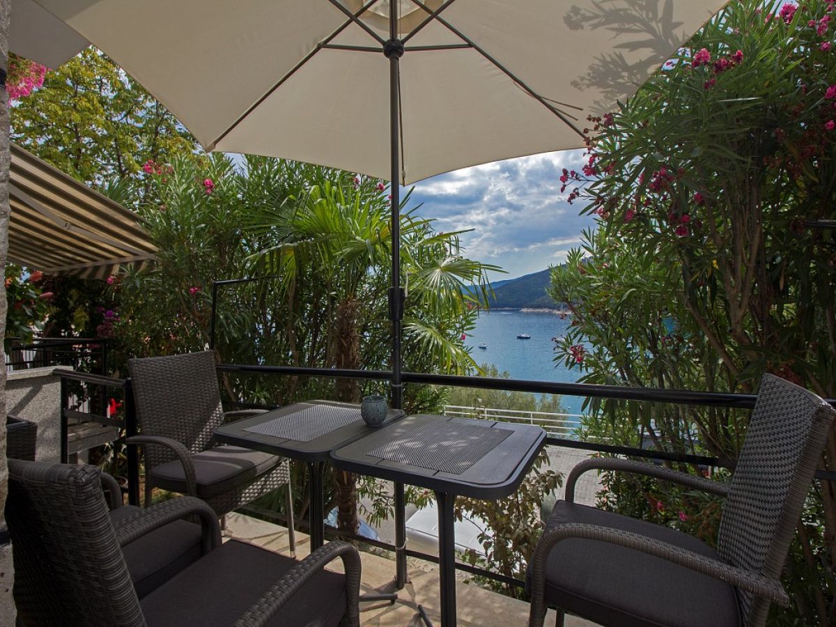 Terrasse mit Meerblick Rabac