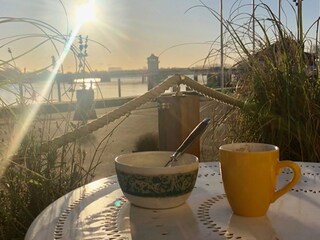 Genießen Sie den Ausblick von der Terrasse