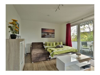 Couch mit Federkernmatratzen