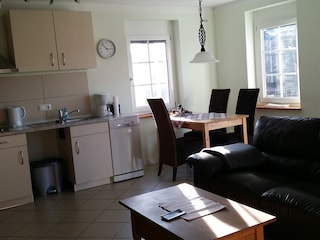 Küchenzeile Essbereich  Wohnbereich Apartment