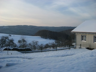 Ferienhaus im Winter