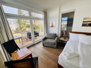 Schlafzimmer mit Ausblick